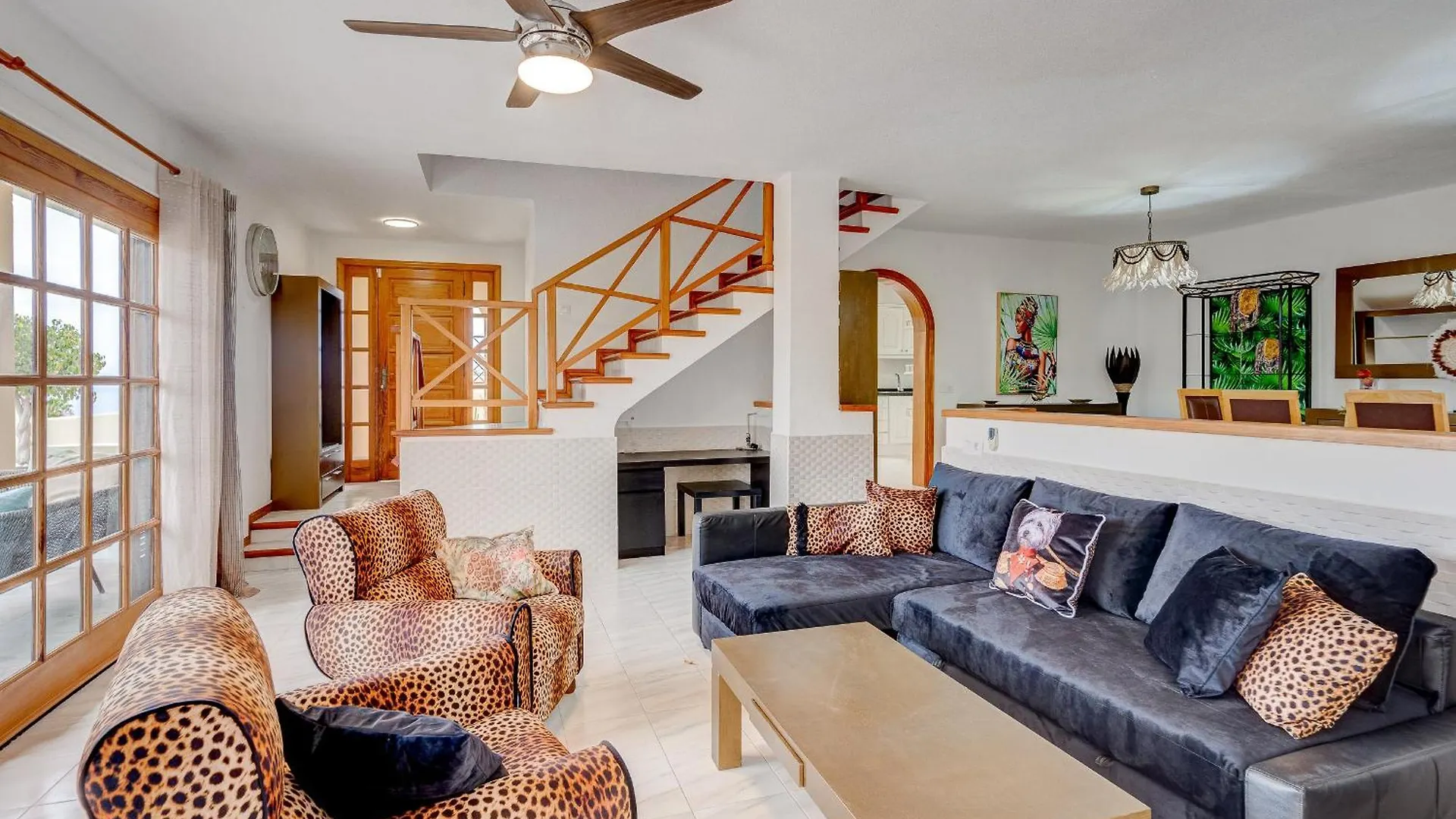 Villa Natali ,Luxury 3-Levels Large Villa On Tenerife, Ocean View, Private Poo L& Barbecue Area Costa Adeje